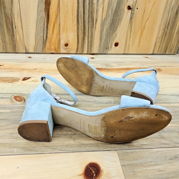 Free People Suede Pale Green "Marigold" Sandals - Size 39 - Picture 6 of 6